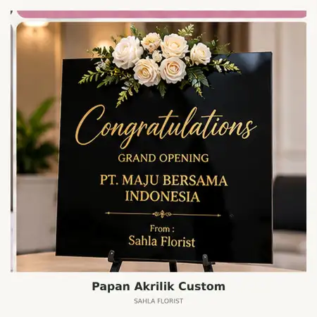 Papan Bunga Akrilik Kretek